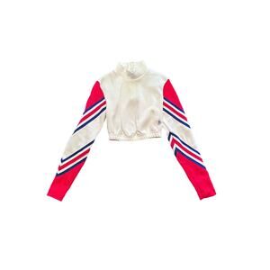 Cheerleader & Danz Team Red White and Blue long sleeve uniform top